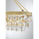 Windham 8 Light 38 inch Warm Brass Linear Chandelier Ceiling Light