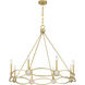 Minette 8 Light 37 inch Spun Gold Chandelier Ceiling Light