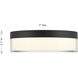 Clarion LED 7 inch Black Flush Mount Ceiling Light