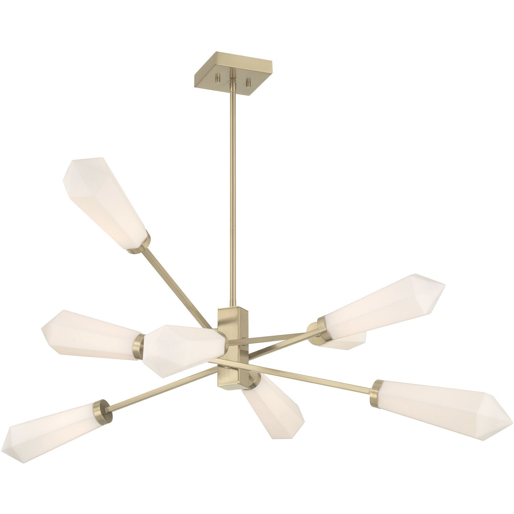 Leland LED 47 inch Noble Brass Chandelier Ceiling Light
