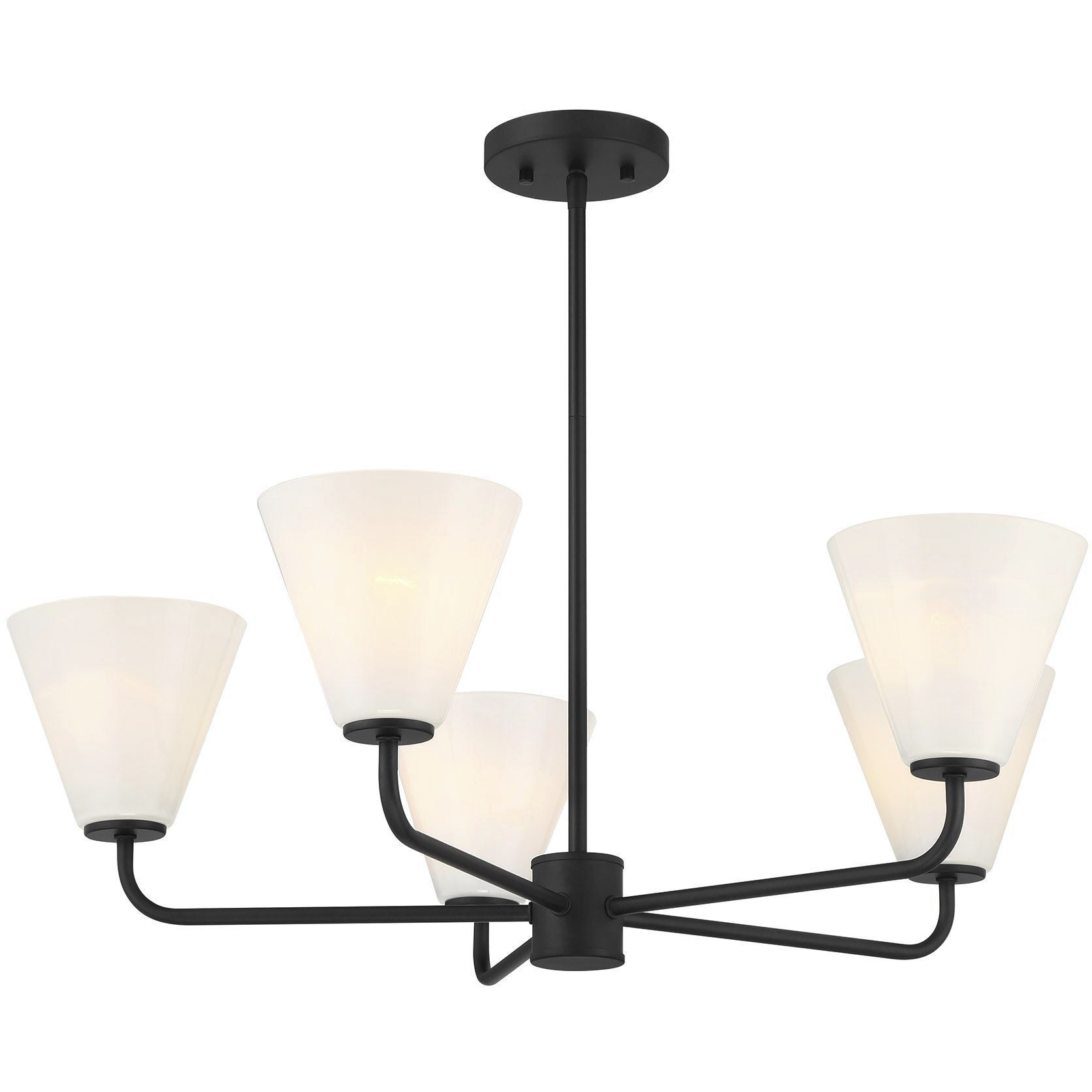 Blair 5 Light 30 inch Matte Black Chandelier Ceiling Light