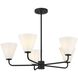 Blair 5 Light 30 inch Matte Black Chandelier Ceiling Light