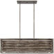 Hartberg 5 Light 13.5 inch Aged Driftwood Outdoor Linear Chandelier