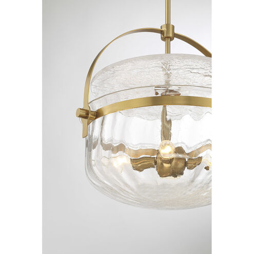 Denmar 4 Light 18 inch Warm Brass Covertible SemiFlush Ceiling Light