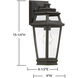 Holbrook 1 Light 15 inch Textured Bronze With Gold Highlights Outdoor Wall Lantern, Medium