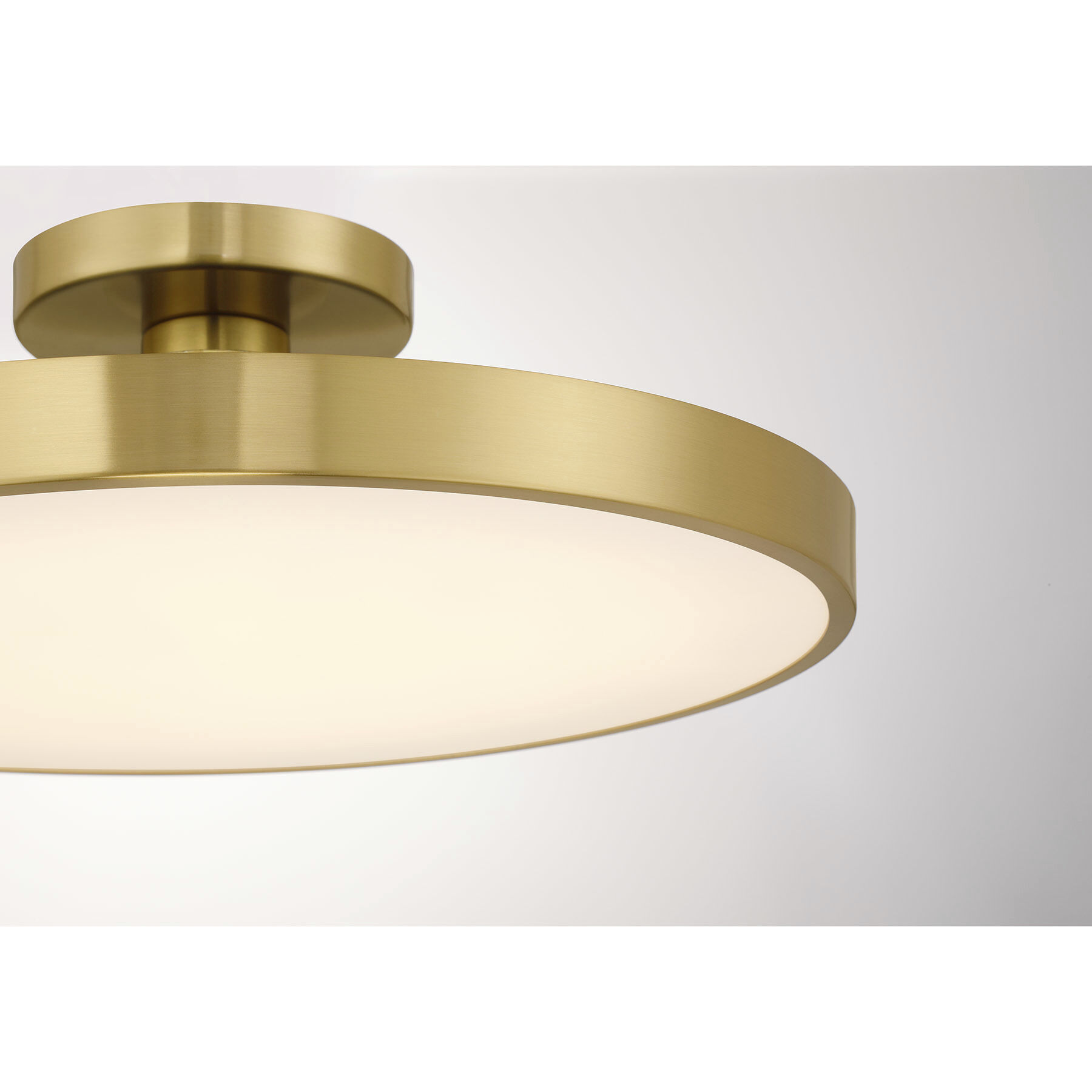 Thayer LED 20 inch Warm Brass Semi-Flush Ceiling Light