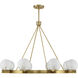 Darien 8 Light 42 inch Warm Brass Chandelier Ceiling Light