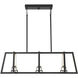Haven LED 38 inch Matte Black Linear Chandelier Ceiling Light