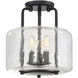 Avalon 3 Light 11.38 inch English Bronze Semi-Flush Ceiling Light