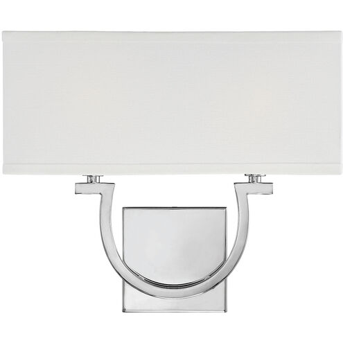 Rhodes 2 Light 14 inch Polished Nickel ADA Wall Sconce Wall Light, Essentials