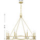 Minette 8 Light 37 inch Spun Gold Chandelier Ceiling Light