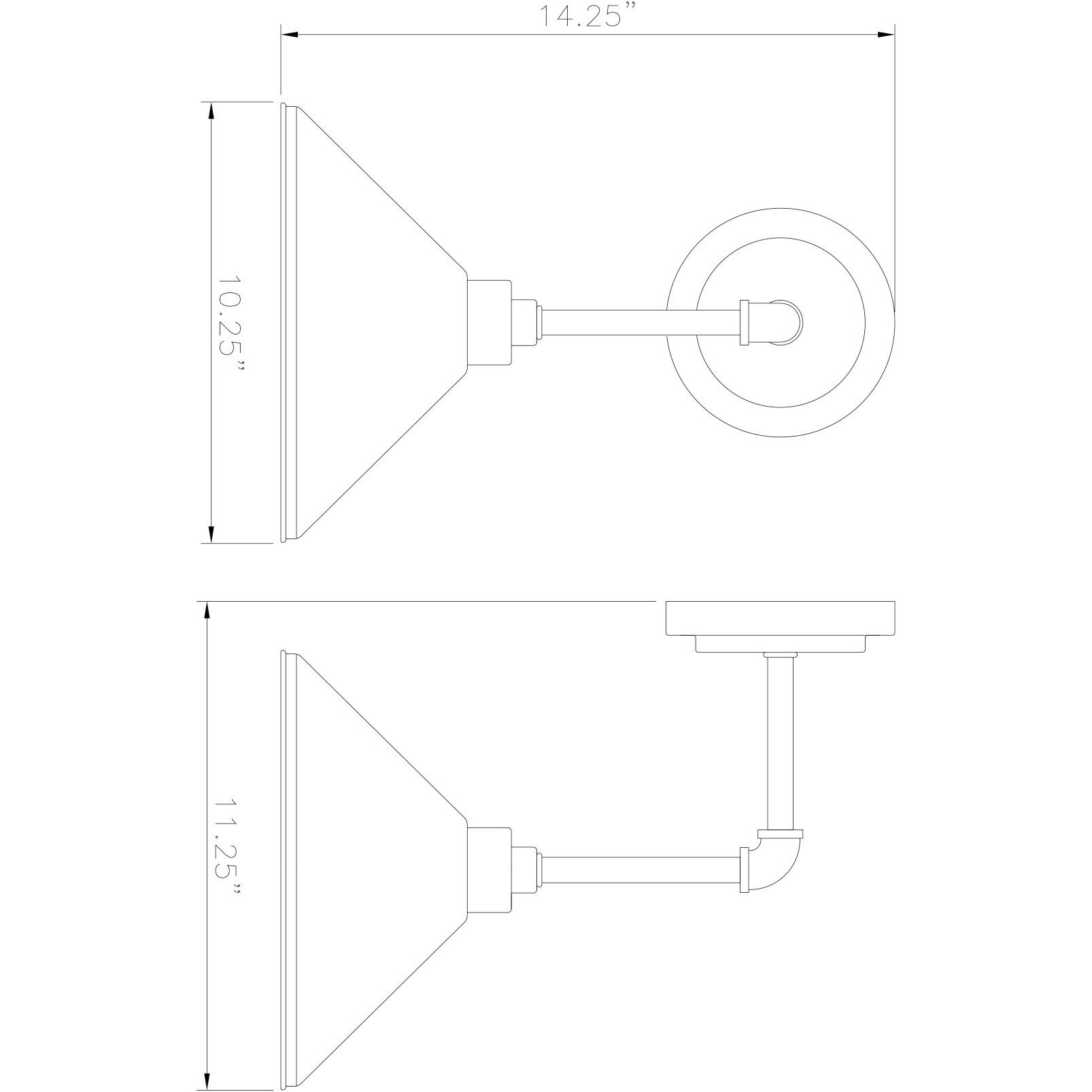 Dansk 1 Light 8 inch Galvanized Metal Wall Sconce Wall Light