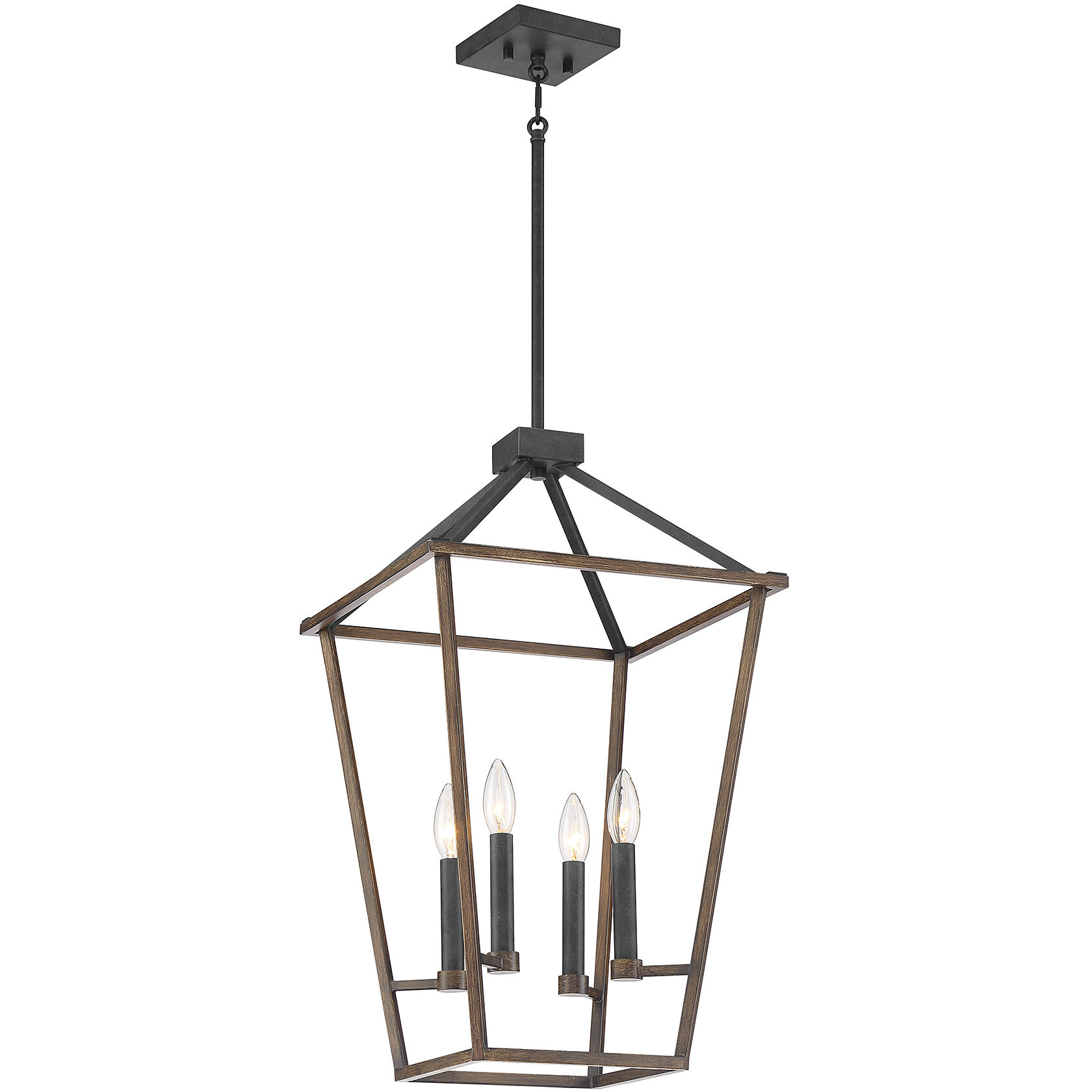 Oaklawn 4 Light 14 inch Whiskey Wood Pendant Ceiling Light