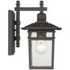 Linden 1 Light 13 inch Textured Bronze Outdoor Wall Lantern
