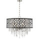 Rory 6 Light 28 inch Matte Black with Satin Nickel Pendant Ceiling Light