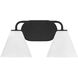 Blair 2 Light 15.5 inch Black Bath Wall Light