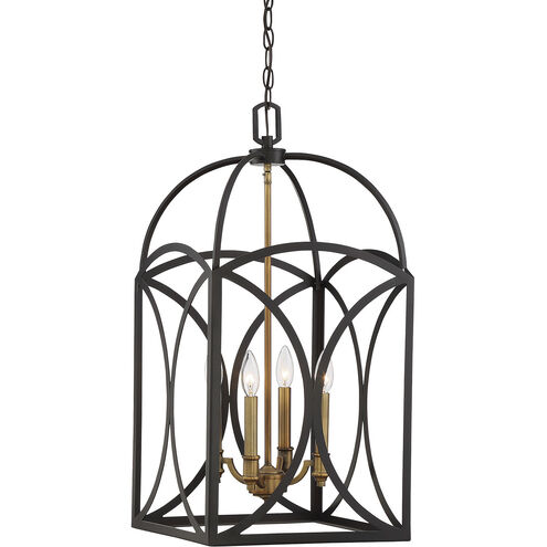 Talbot 4 Light 14 inch English Bronze and Warm Brass Pendant Ceiling Light, Medium