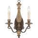 Mallory 2 Light 12.75 inch Fossil Stone Sconce Wall Light