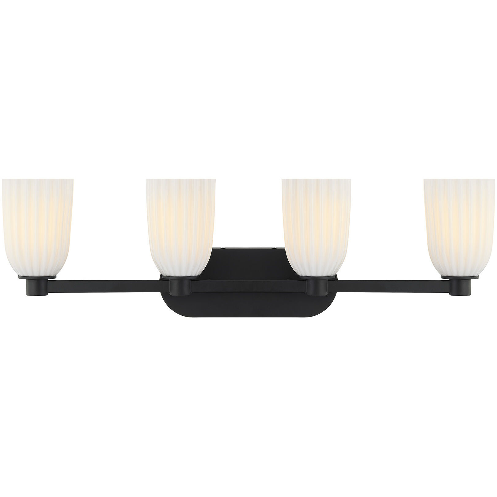 Baldwin 4 Light 32 inch Matte Black Bathroom Vanity Light Wall Light, Essentials