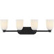 Baldwin 4 Light 32 inch Matte Black Bathroom Vanity Light Wall Light, Essentials