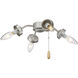 Fitter 4 Light Incandescent Satin Nickel Fan Light Kit