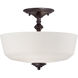 Melrose 2 Light 14 inch English Bronze Semi-Flush Ceiling Light, Essentials