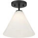 Blair 1 Light 10 inch Matte Black Mini-Pendant or Semi-Flush Ceiling Light