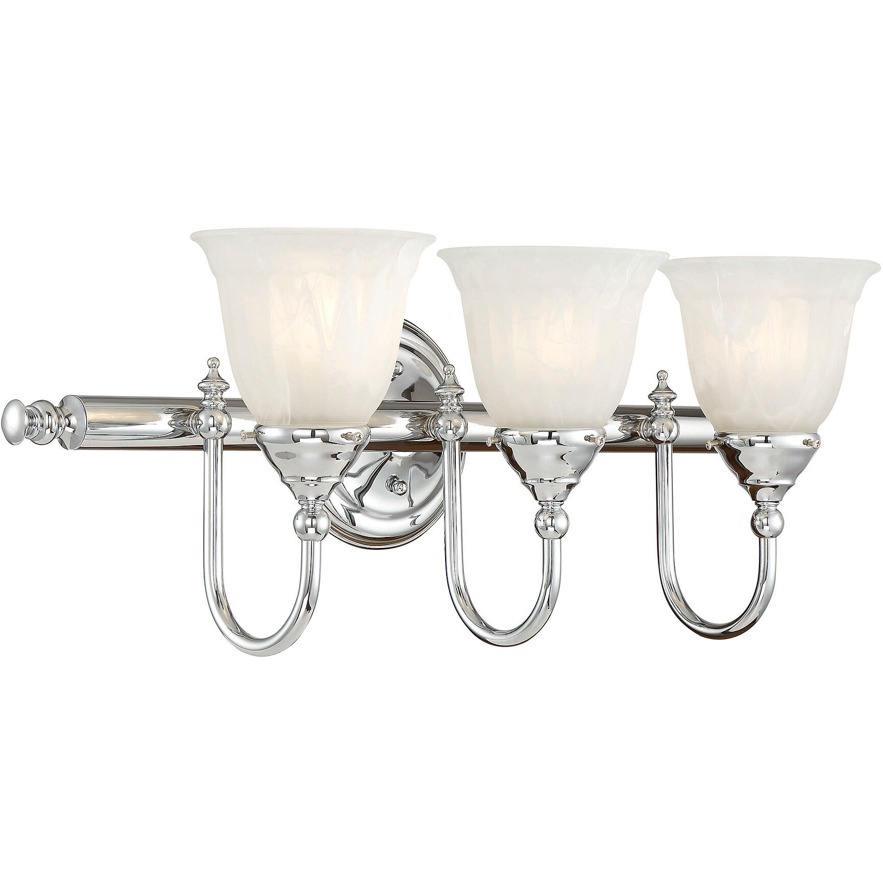 Brunswick 3 Light 24 inch Chrome Bathroom Vanity Light Wall Light, Essentials