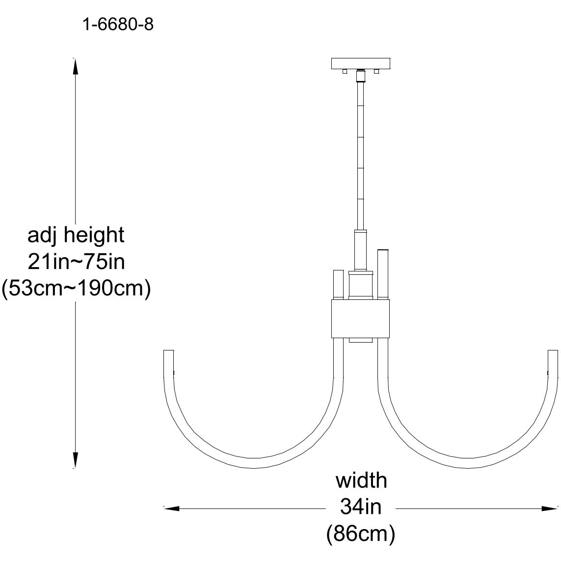 Sorrento 8 Light 34 inch Matte Black Chandelier Ceiling Light, Essentials