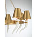 Hearne 8 Light 36 inch Warm Brass Chandelier Ceiling Light