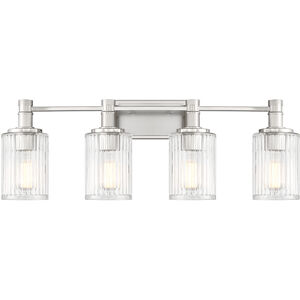 Concord 4 Light 30.75 inch Silver and Polished Nickel Bathroom Vanity Light Wall Light