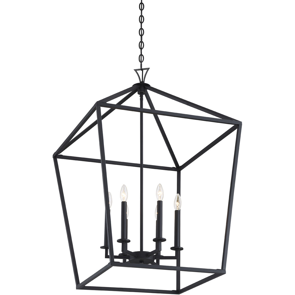 Townsend 6 Light 24 inch Matte Black Pendant Ceiling Light, Essentials