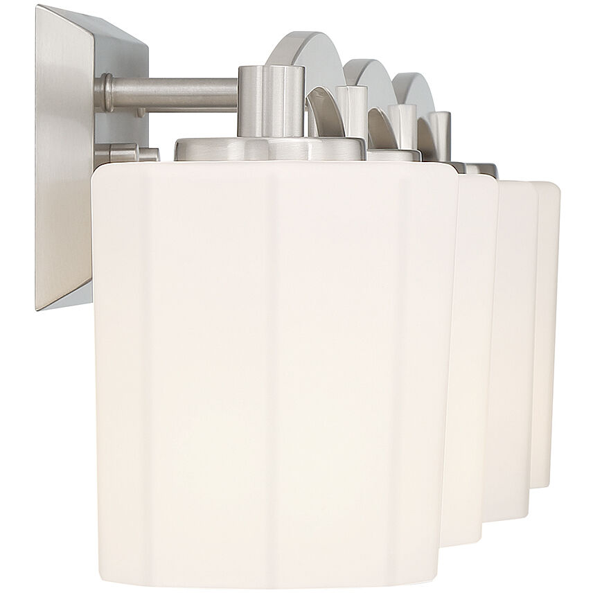 Whitney 4 Light 33 inch Satin Nickel Bathroom Vanity Light Wall Light