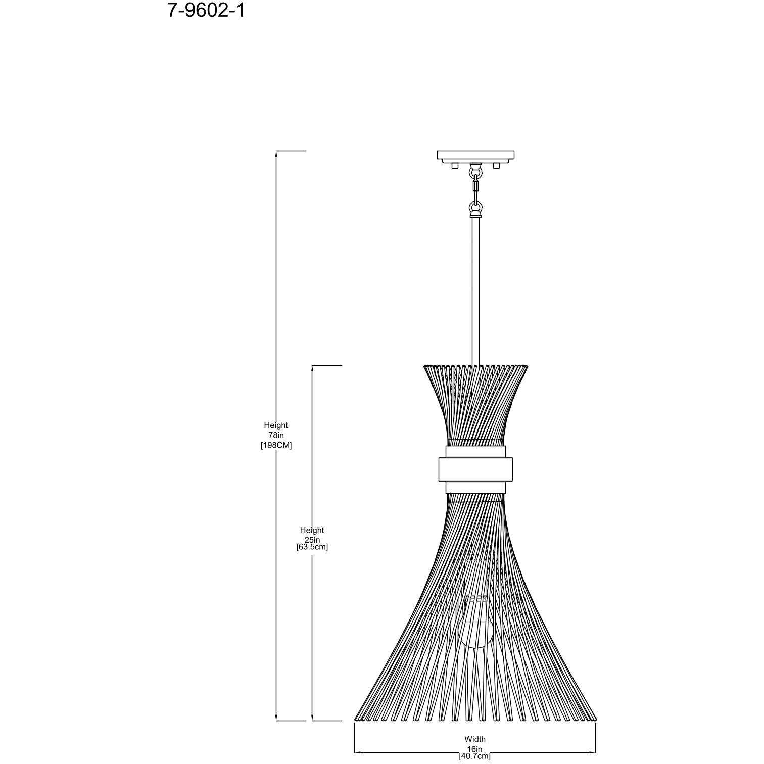 Longfellow 1 Light 16 inch Matte Black Pendant Ceiling Light