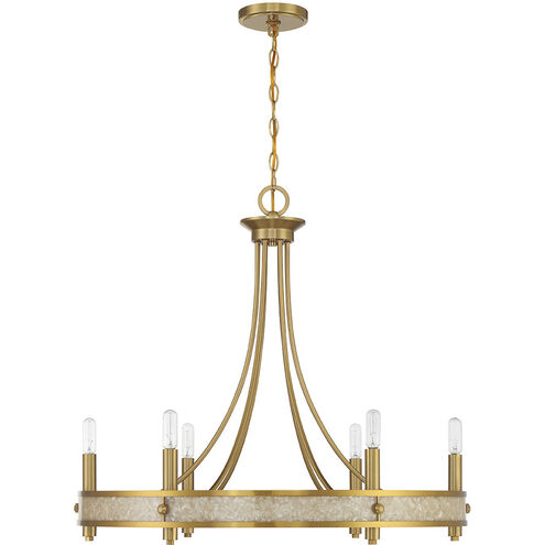 Camden 6 Light 28 inch Warm Brass Chandelier Ceiling Light
