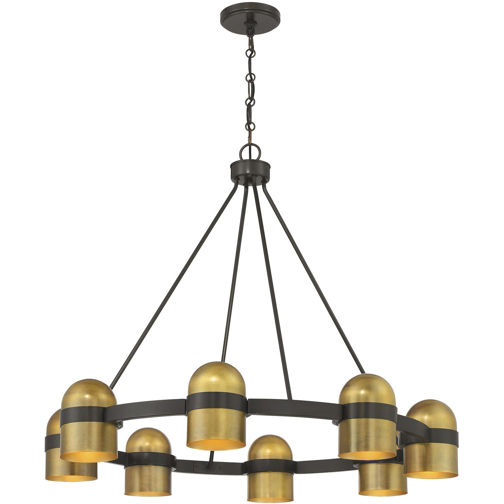 Andover 8 Light 35 inch Mediterranean Bronze and Riviera Brass Chandelier Ceiling Light