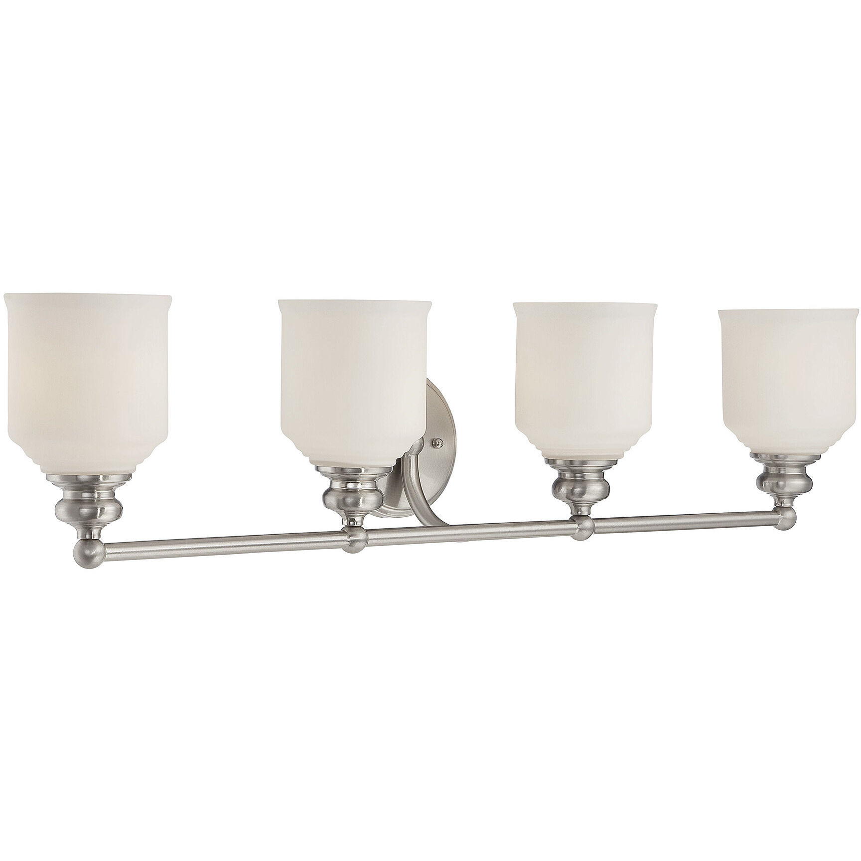 Melrose 4 Light 33.5 inch Satin Nickel Bathroom Vanity Light Wall Light, Essentials