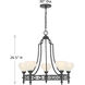 Allston 5 Light 30 inch Matte Black Chandelier Ceiling Light