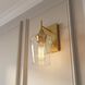 Octave 1 Light 5 inch Warm Brass Wall Sconce Wall Light, Essentials