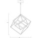 Dexter 4 Light 25 inch Matte Black with Polished Chrome Accents Pendant Ceiling Light