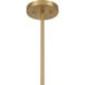 Leeds 3 Light 12 inch Warm Brass Pendant Ceiling Light