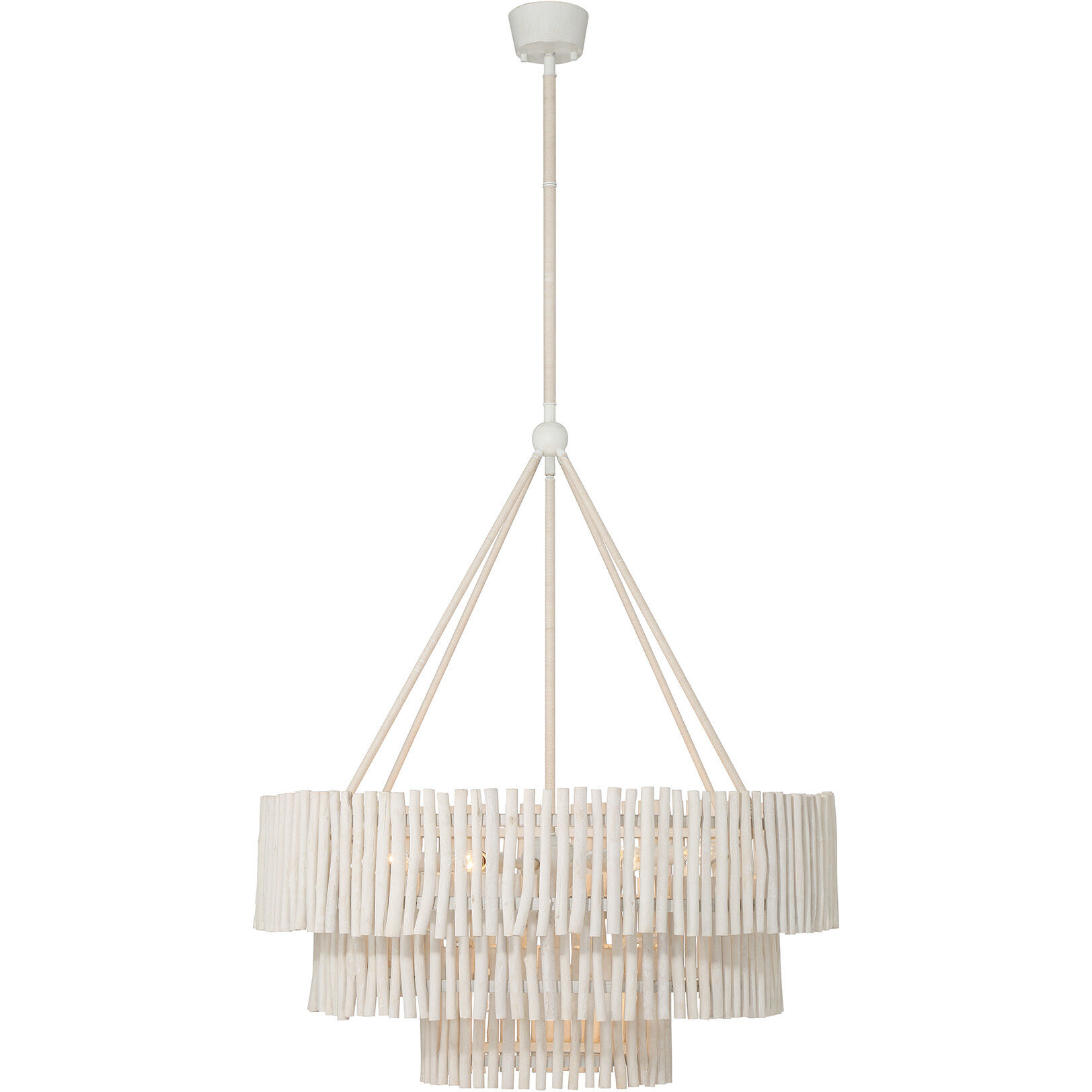 Phong 9 Light 30 inch Blanco Chandelier Ceiling Light