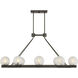 Darien Linear Chandelier Ceiling Light in Mediterranean Bronze