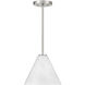 Blair 1 Light 10 inch Satin Nickel Mini-Pendant or Semi-Flush Ceiling Light