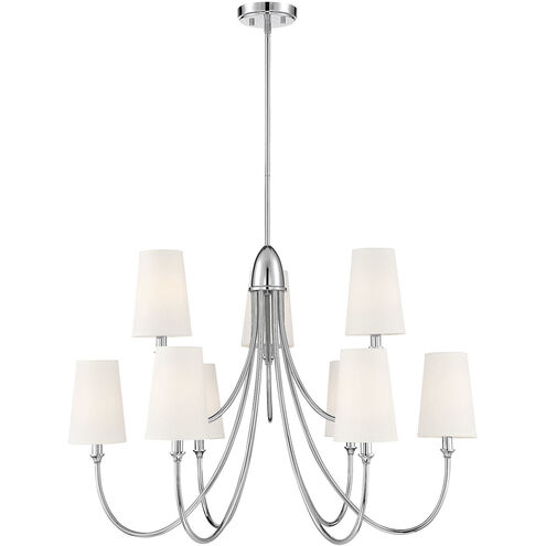 Cameron 9 Light 35 inch Polished Nickel Chandelier Ceiling Light, Essentials