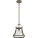 Belle 1 Light 9.5 inch Chateau Linen Mini-Pendant Ceiling Light