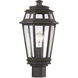 Holbrook 1 Light 17 inch Textured Bronze With Gold Highlights Outdoor Post Lantern