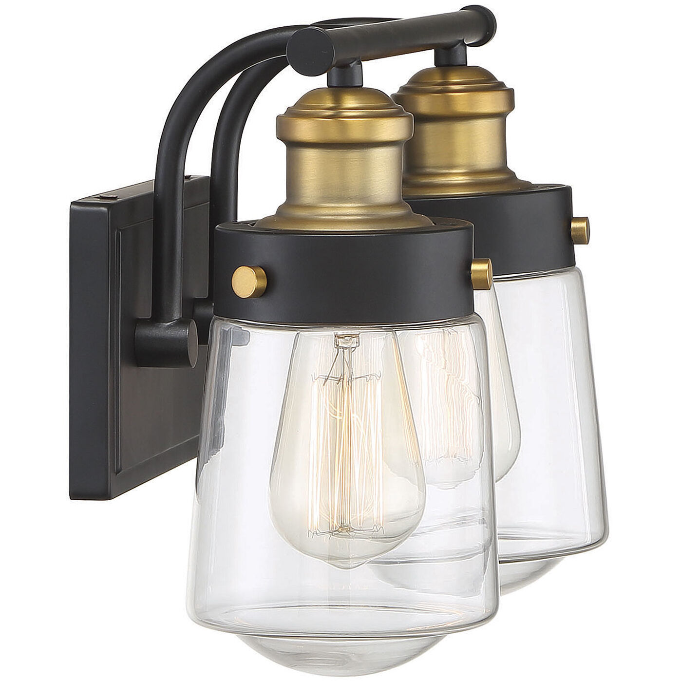 Black and outlet brass vanity light