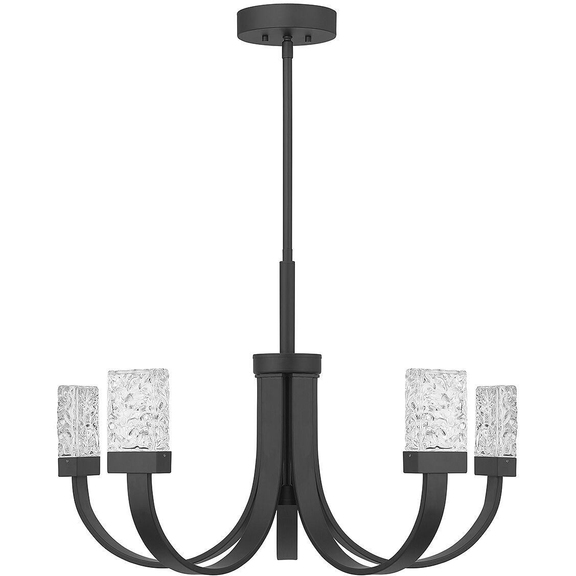 Kahn LED 30 inch Matte Black Chandelier Ceiling Light