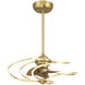 Hydra 12 inch Warm Brass with Gold Blades Fan D'Lier